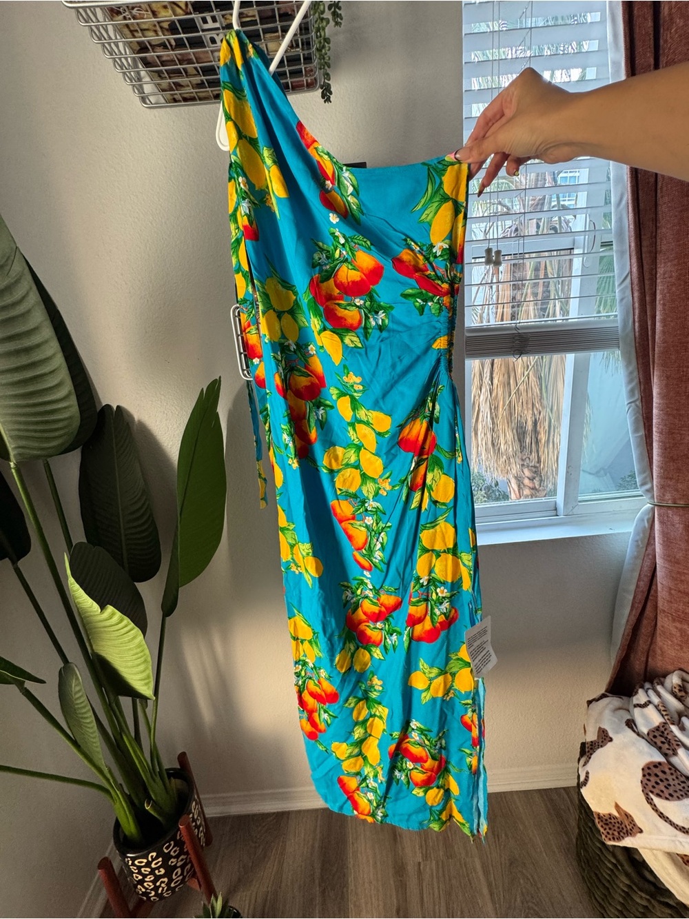 ASOS One Shoulder Fruit Dress